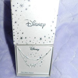 NEW Disney Silver Mickey Mouse Necklace 18" Layered Chain Necklace NWT!